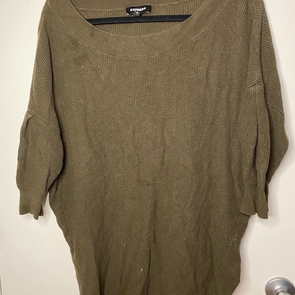 Express olive green sweater